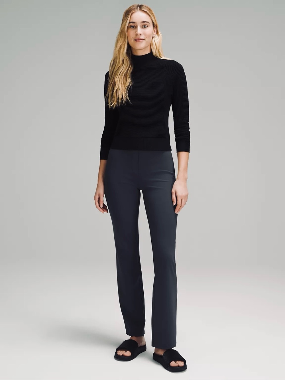 LULULEMON Smooth-Fit High-Rise Black Boot-Cut Pant Stretchy Trousers Yoga Pants - Picture 16 of 16